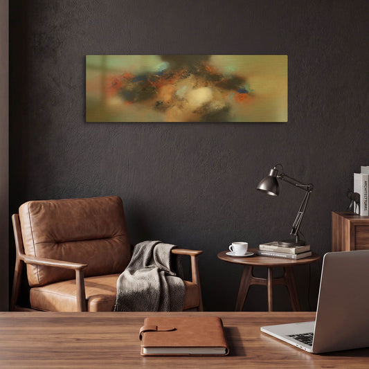 'Into the blue' By Eelco Maan Gold Metal Wall Art