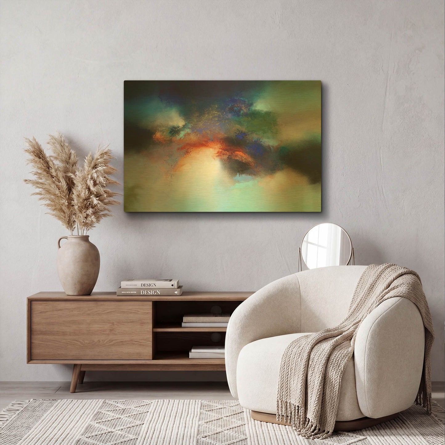 'Distant shores' By Eelco Maan Gold Metal Wall Art
