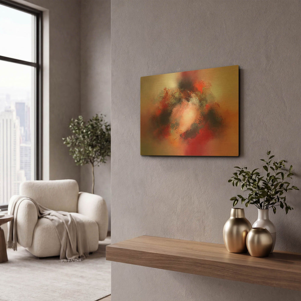 'Axis' By Eelco Maan Gold Metal Wall Art