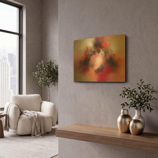 'Axis' By Eelco Maan Gold Metal Wall Art
