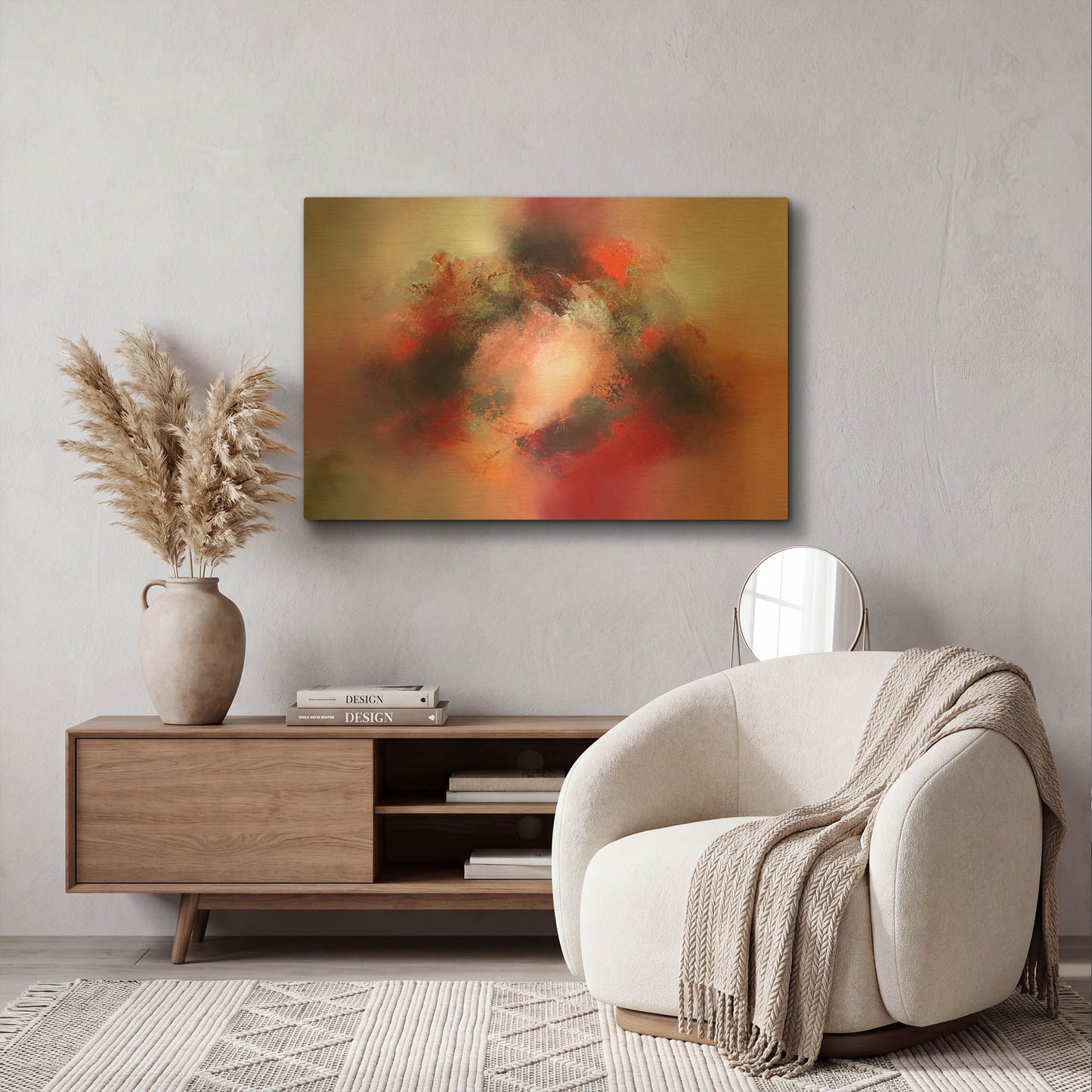 'Axis' By Eelco Maan Gold Metal Wall Art