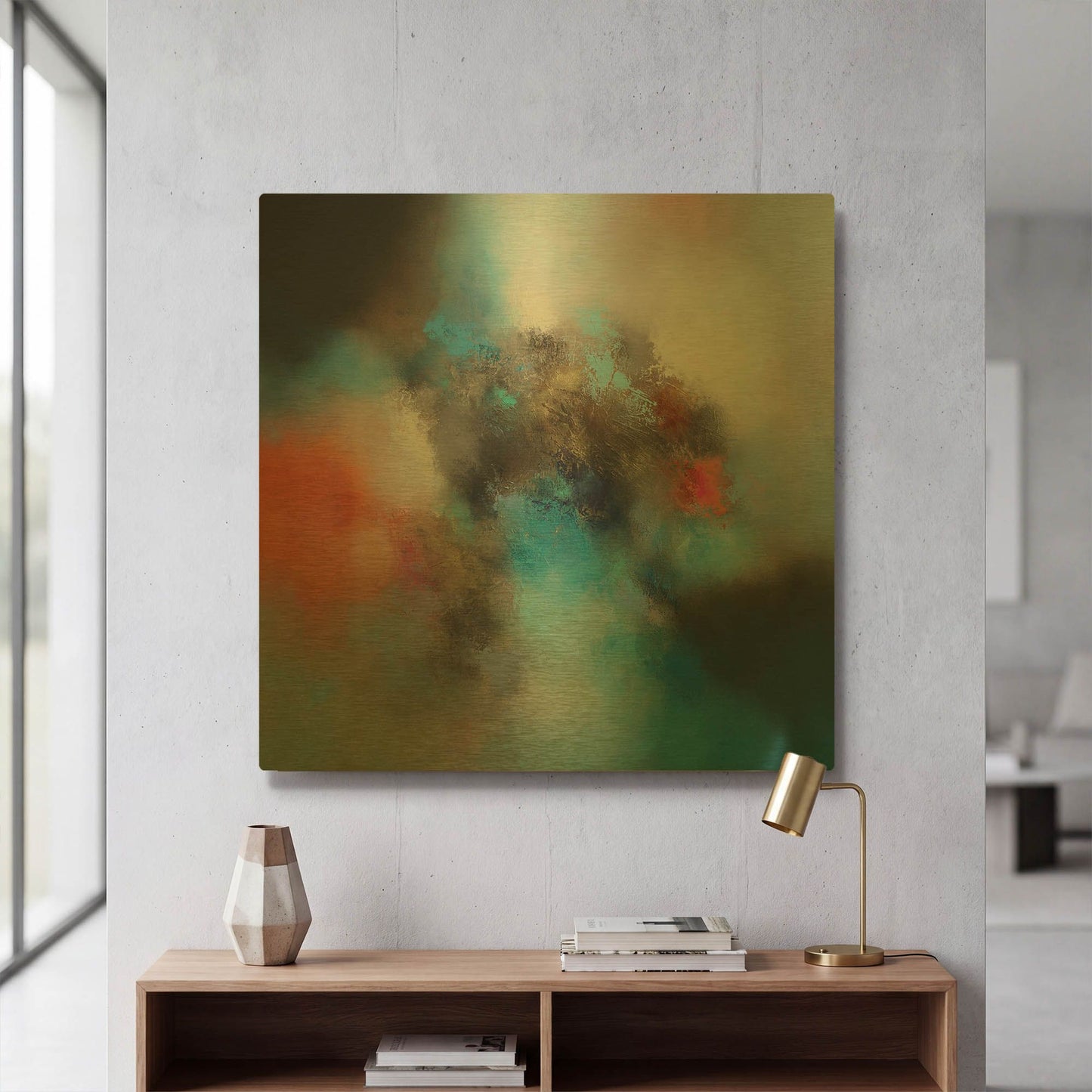 'Aeolus' By Eelco Maan Gold Metal Wall Art
