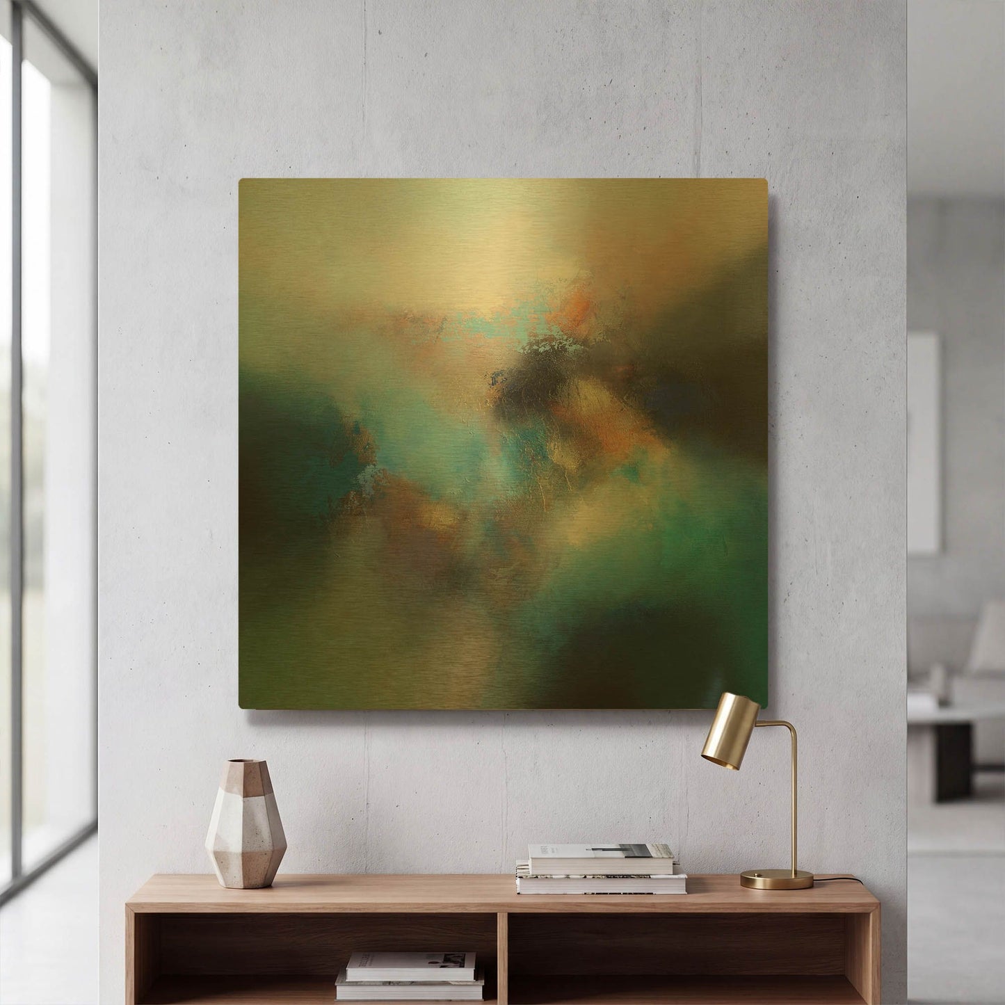 'Pacific' By Eelco Maan Gold Metal Wall Art