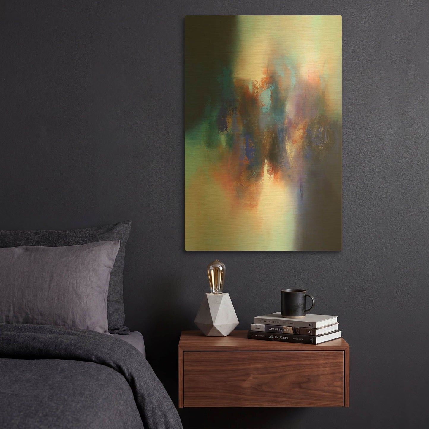 'Memory lane' By Eelco Maan Gold Metal Wall Art