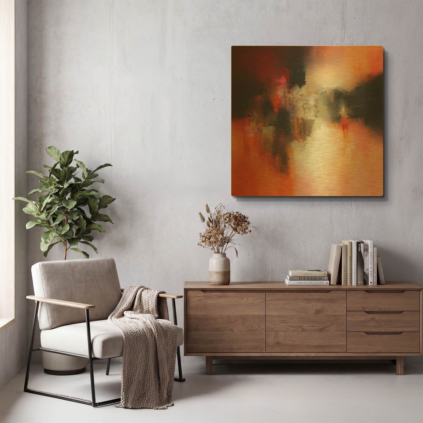 'Endless' By Eelco Maan Gold Metal Wall Art