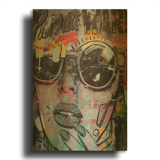 'Private War' By Dan Monteavaro Gold Metal Wall Art