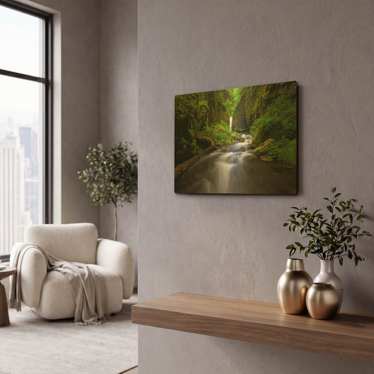 'Lushnes' By Jesse Estes Gold Metal Wall Art