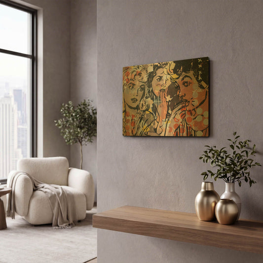 'Candyland' By Dan Monteavaro Gold Metal Wall Art