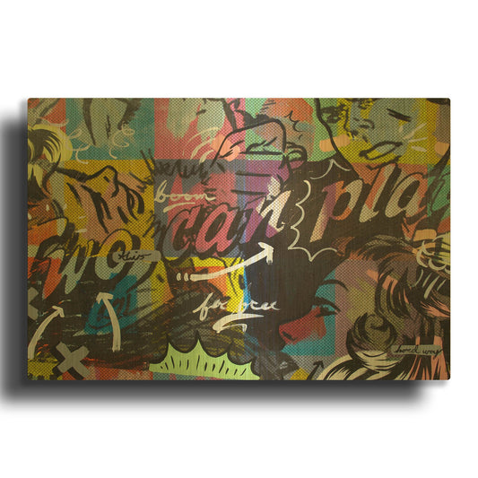 'Two Can Play' By Dan Monteavaro Gold Metal Wall Art