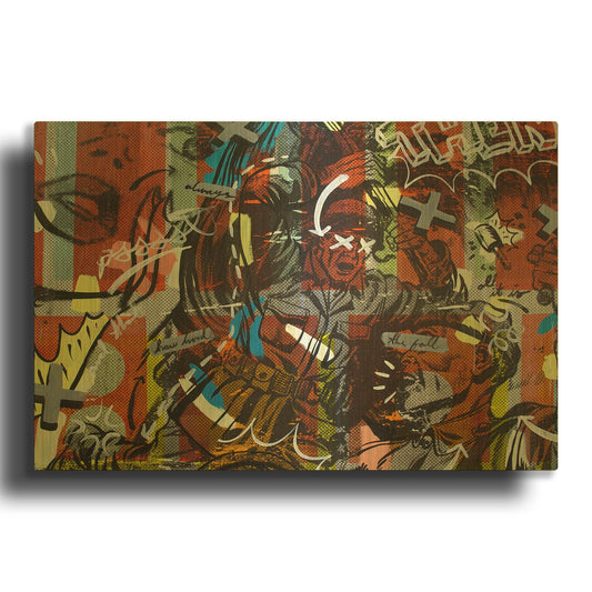 'Then The Fall' By Dan Monteavaro Gold Metal Wall Art