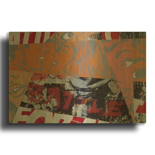 'The Battle' By Dan Monteavaro Gold Metal Wall Art