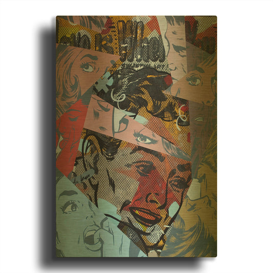 'Love Is Where' By Dan Monteavaro Gold Metal Wall Art