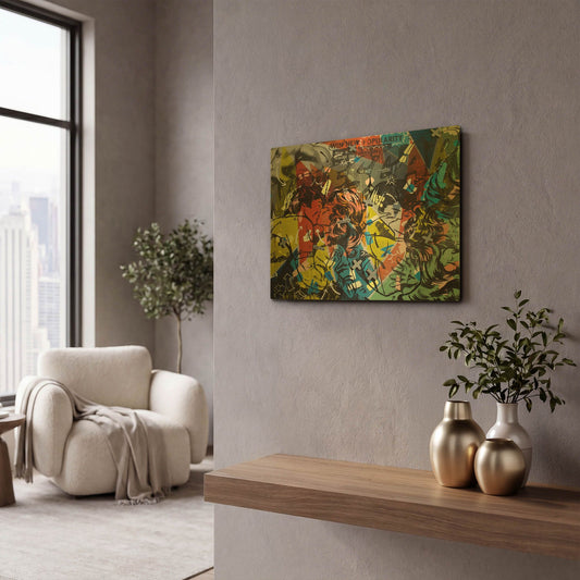 'Popularity Everyone is Doing It' By Dan Monteavaro Gold Metal Wall Art