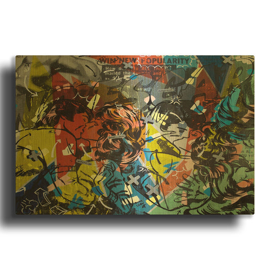 'Popularity Everyone is Doing It' By Dan Monteavaro Gold Metal Wall Art
