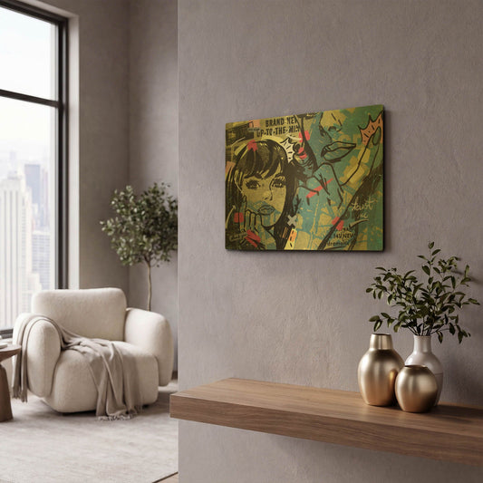 'New Dramatic' By Dan Monteavaro Gold Metal Wall Art