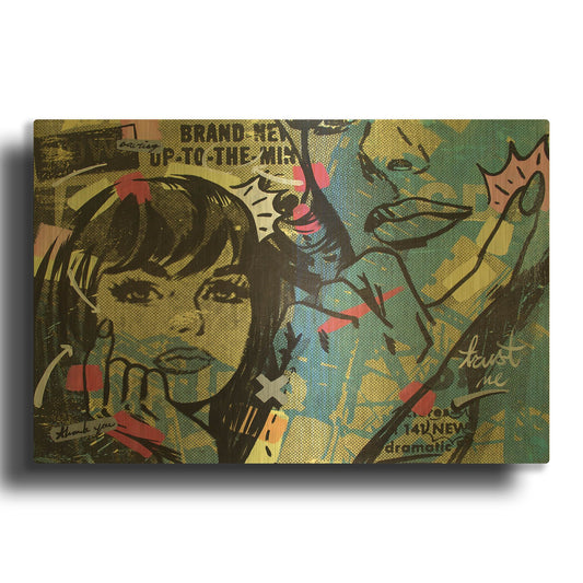 'New Dramatic' By Dan Monteavaro Gold Metal Wall Art