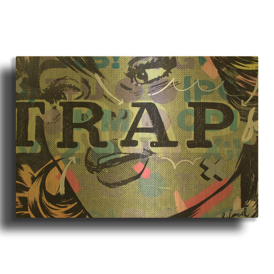 'Trap' By Dan Monteavaro Gold Metal Wall Art