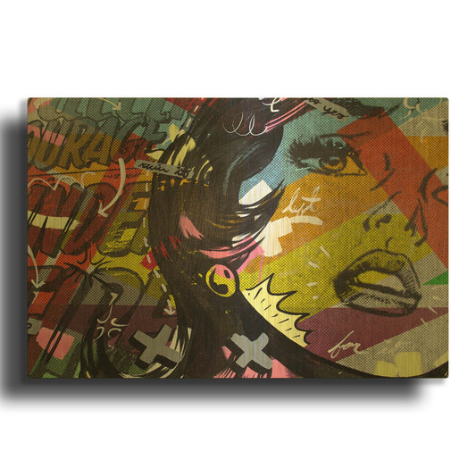 'Left of Yes' By Dan Monteavaro Gold Metal Wall Art