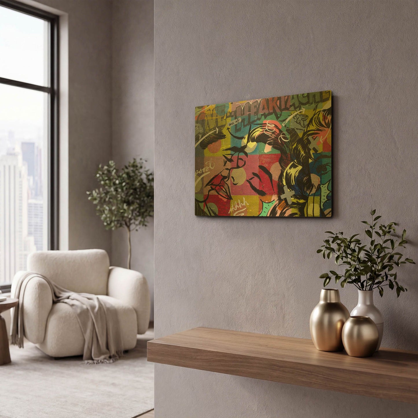 'Fearless Heartache' By Dan Monteavaro Gold Metal Wall Art