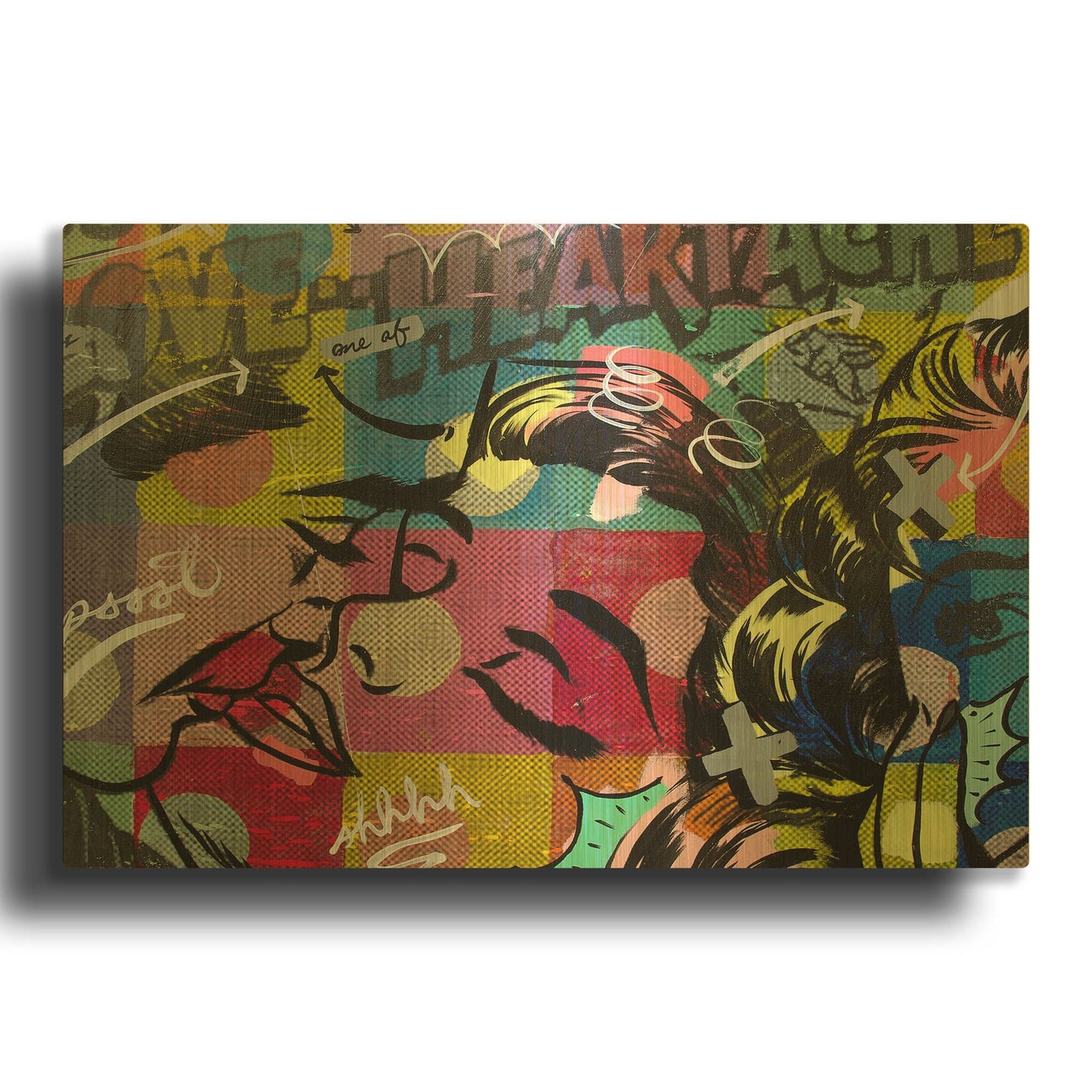 'Fearless Heartache' By Dan Monteavaro Gold Metal Wall Art