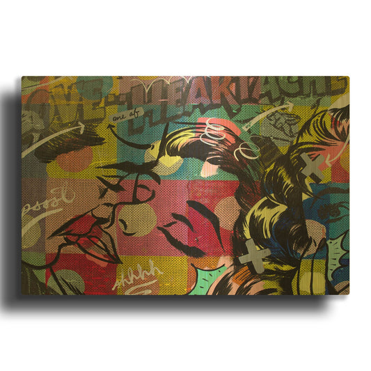 'Fearless Heartache' By Dan Monteavaro Gold Metal Wall Art
