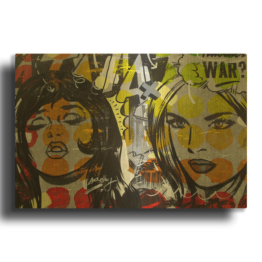 'Another War' By Dan Monteavaro Gold Metal Wall Art