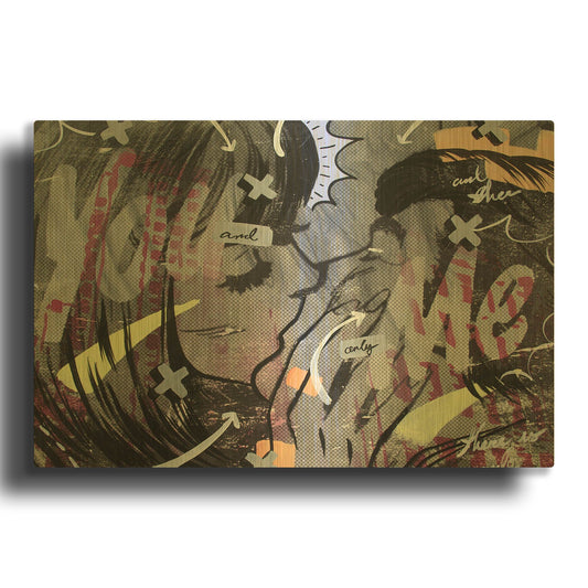 'And Only' By Dan Monteavaro Gold Metal Wall Art