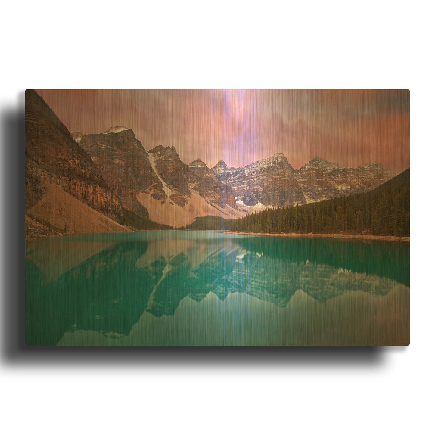 'Morain Lake' By Jesse Estes Gold Metal Wall Art