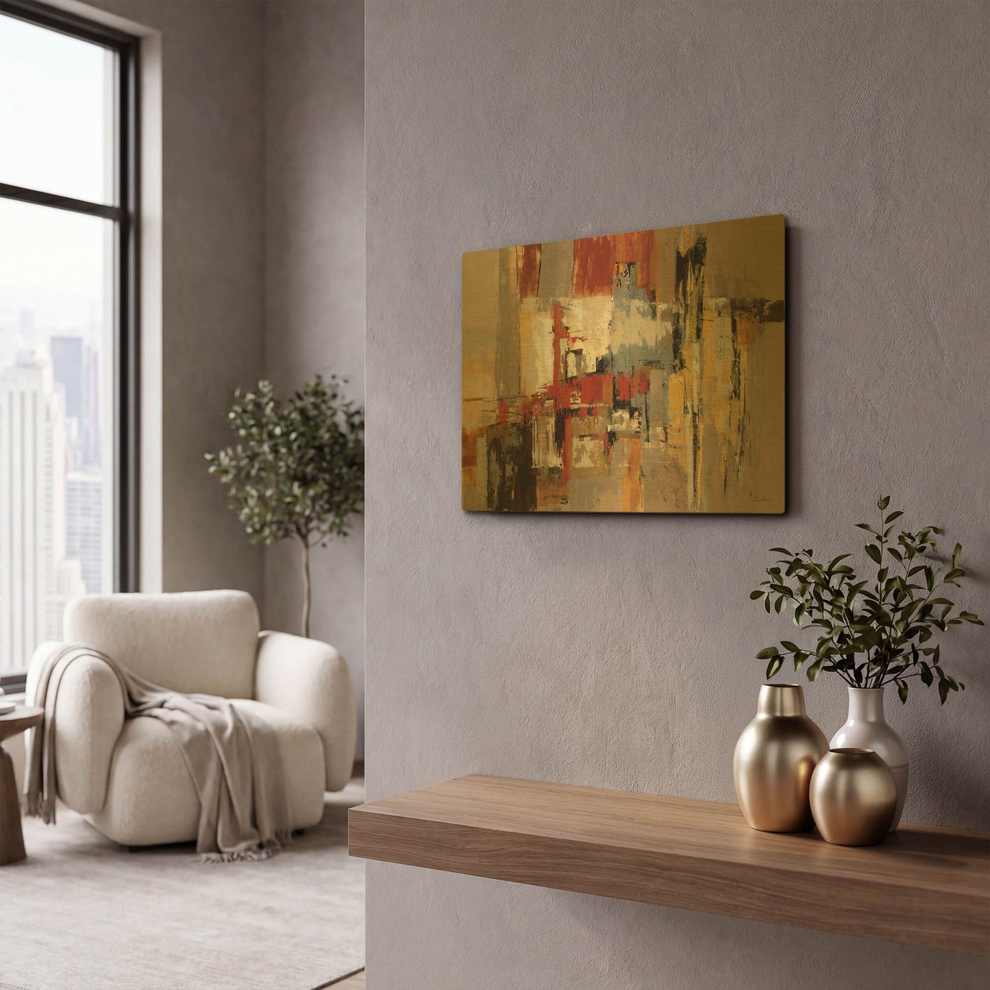 'Melody For Guitar And Sax' By Silvia Vassileva Gold Metal Wall Art