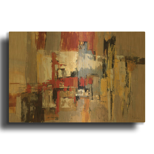 'Melody For Guitar And Sax' By Silvia Vassileva Gold Metal Wall Art