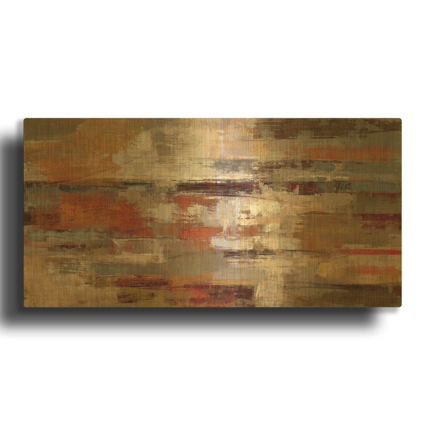 'Painted Desert Landscape' By Silvia Vassileva Gold Metal Wall Art