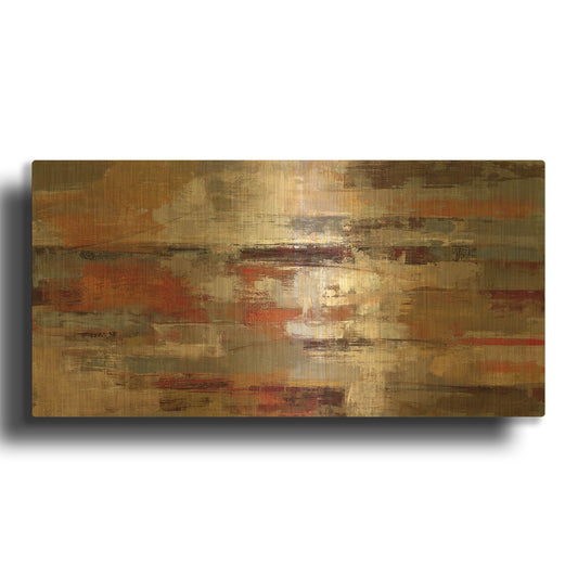 'Painted Desert Landscape' By Silvia Vassileva Gold Metal Wall Art