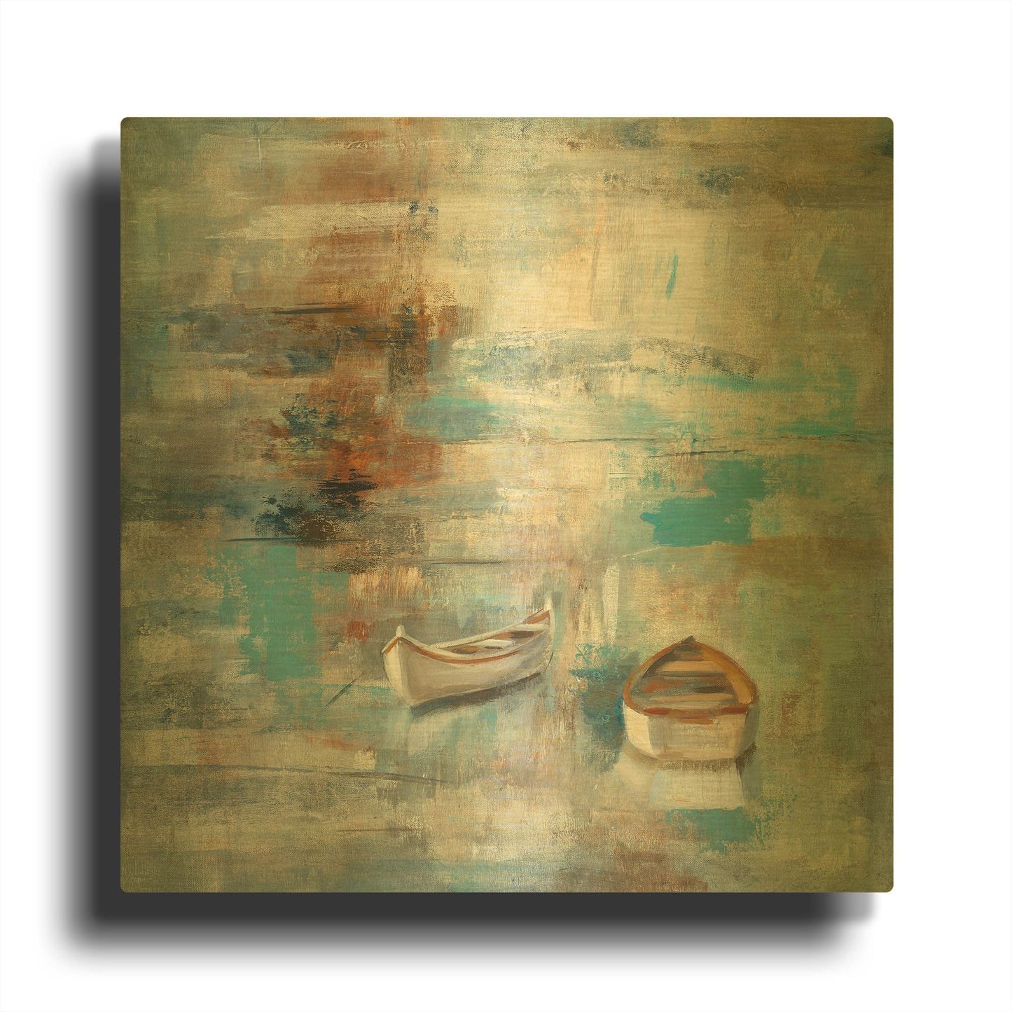 'Calm Sea' By Silvia Vassileva Gold Metal Wall Art