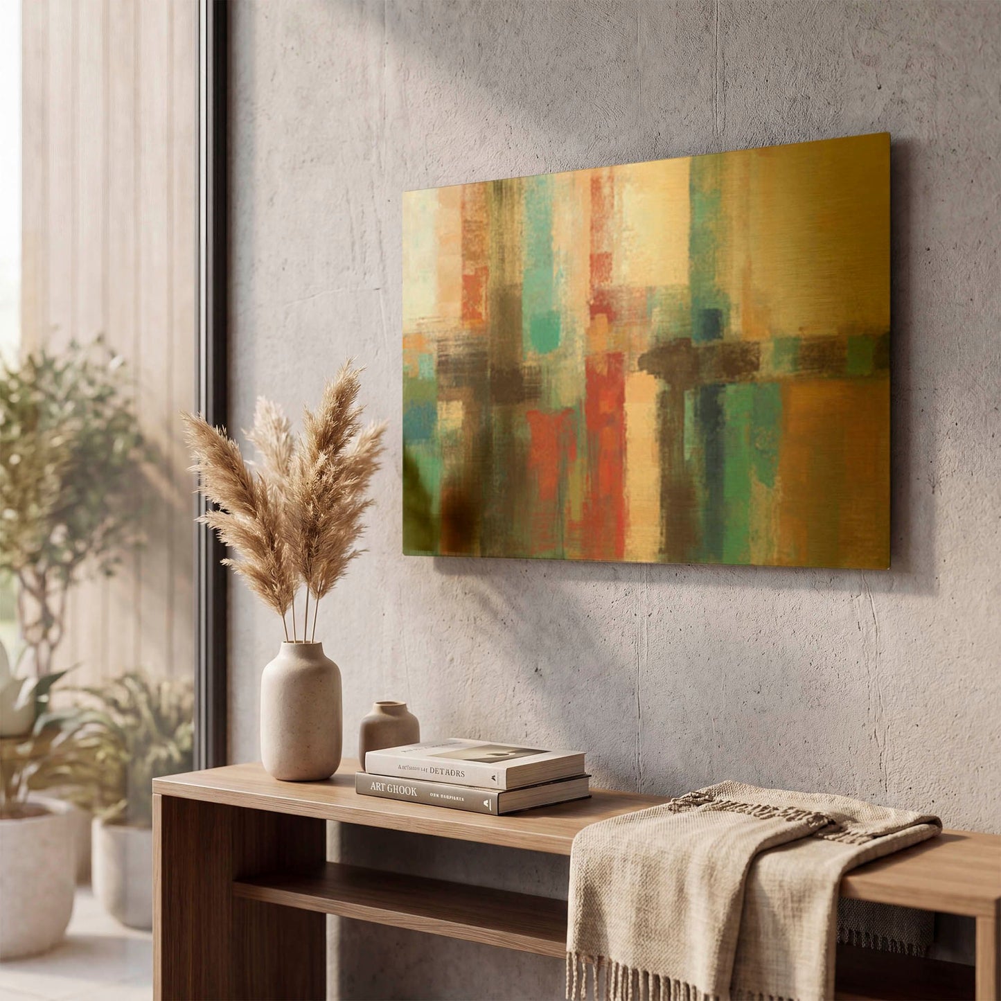'Aqua Horizon' By Silvia Vassileva Gold Metal Wall Art