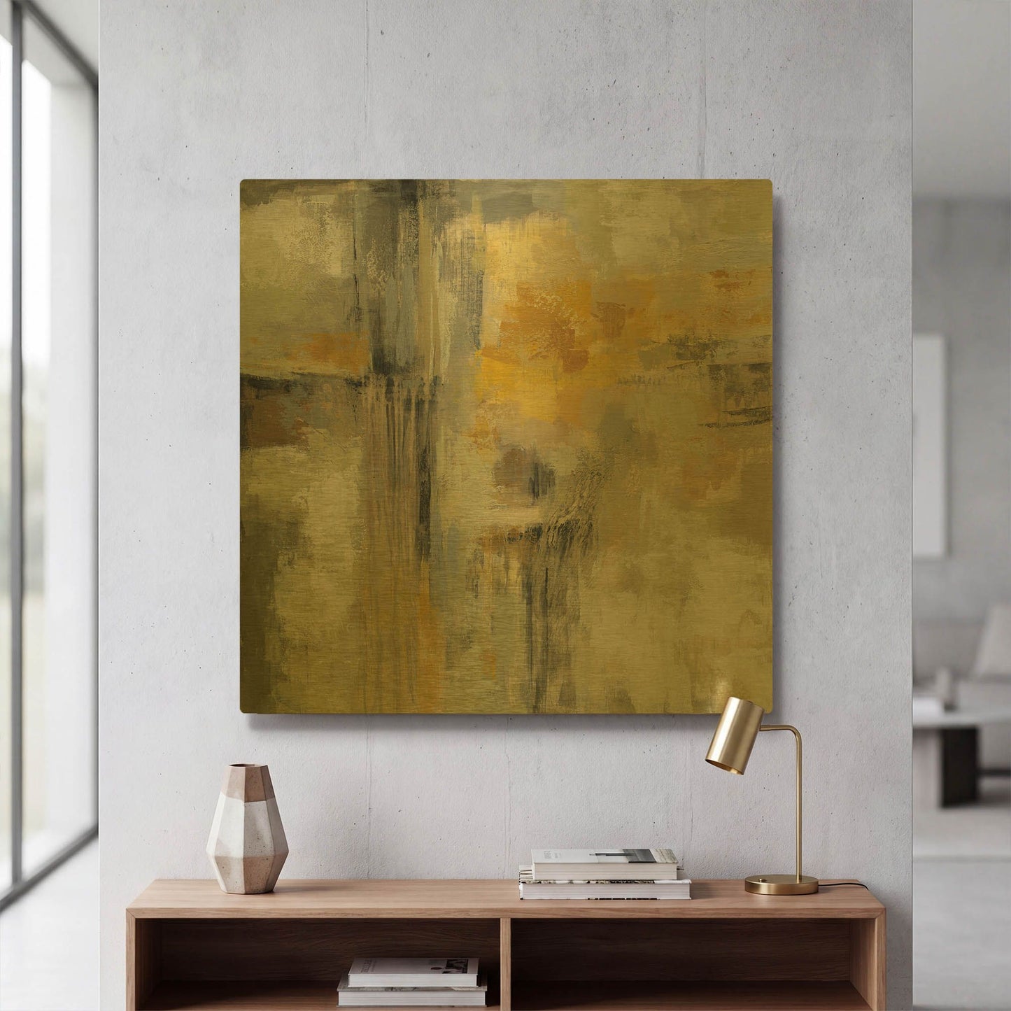 'Sun and Rain' By Silvia Vassileva Gold Metal Wall Art