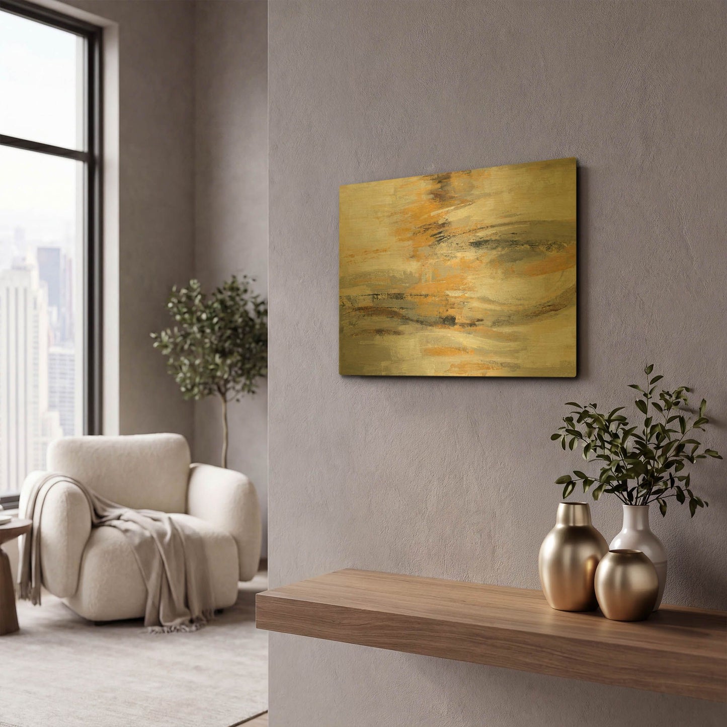 'Golden Dust' By Silvia Vassileva Gold Metal Wall Art