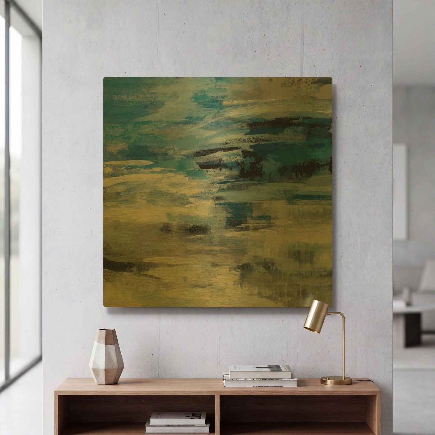 'Indigo Wave' By Silvia Vassileva Gold Metal Wall Art
