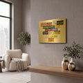 'Warhol Picasso Died' By Gregory Constantine Gold Metal Wall Art