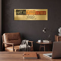 'Reinhardt Seriously' By Gregory Constantine Gold Metal Wall Art