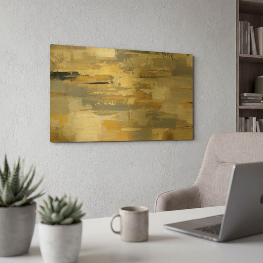 'Urban Walkway' By Silvia Vassileva Gold Metal Wall Art