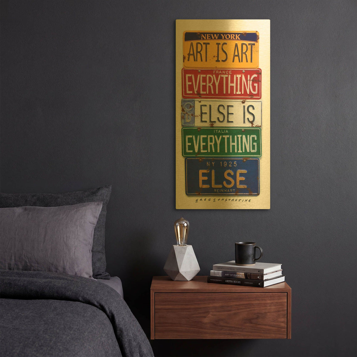 'Reinhardt Everything Else' By Gregory Constantine Gold Metal Wall Art