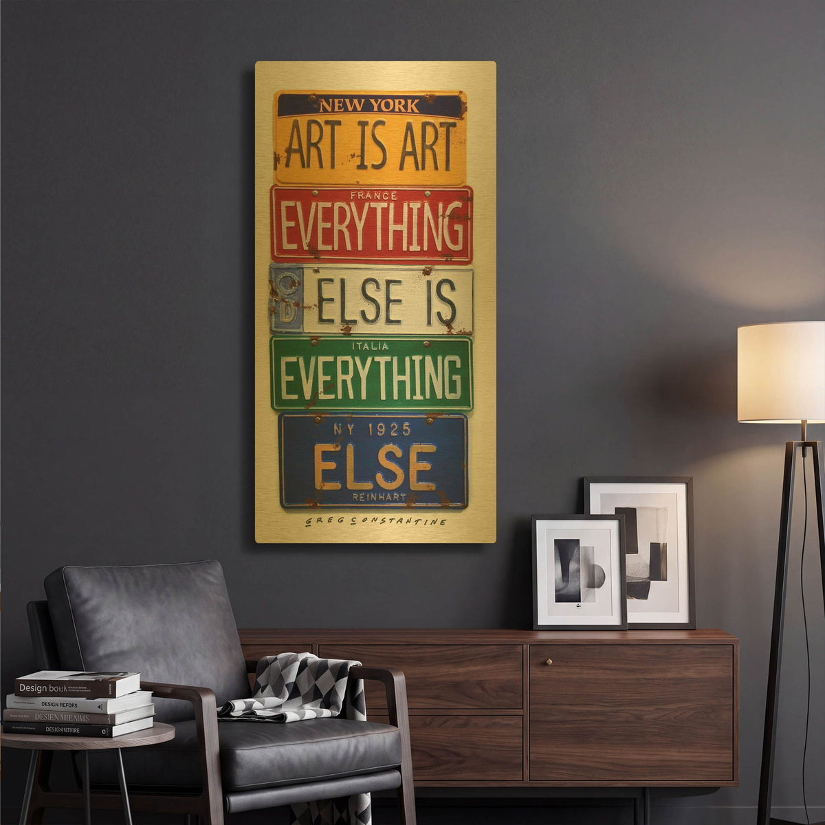 'Reinhardt Everything Else' By Gregory Constantine Gold Metal Wall Art