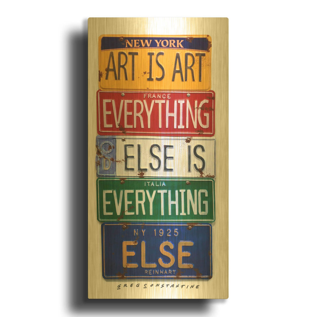 'Reinhardt Everything Else' By Gregory Constantine Gold Metal Wall Art