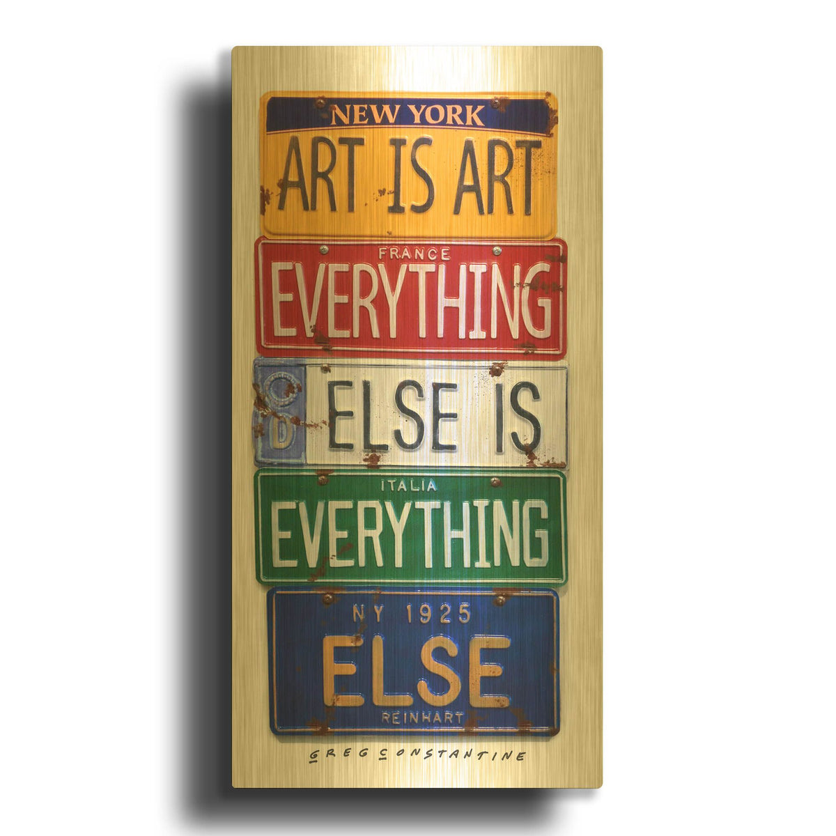 'Reinhardt Everything Else' By Gregory Constantine Gold Metal Wall Art