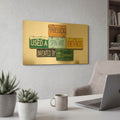'Pollock Spin Art' By Gregory Constantine Gold Metal Wall Art