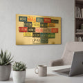 'Picasso Mother Said' By Gregory Constantine Gold Metal Wall Art