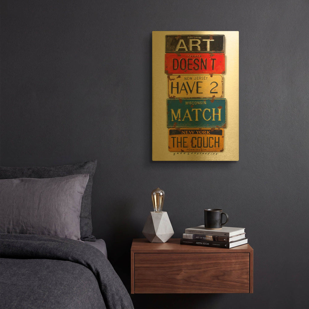 'Pennington Match The Couch' By Gregory Constantine Gold Metal Wall Art