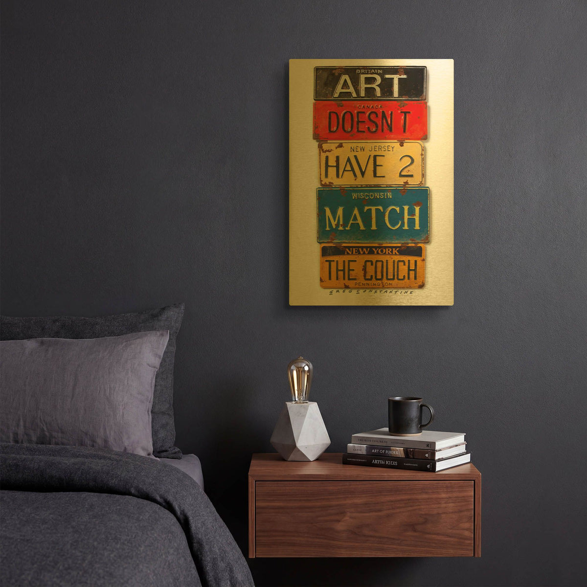 'Pennington Match The Couch' By Gregory Constantine Gold Metal Wall Art