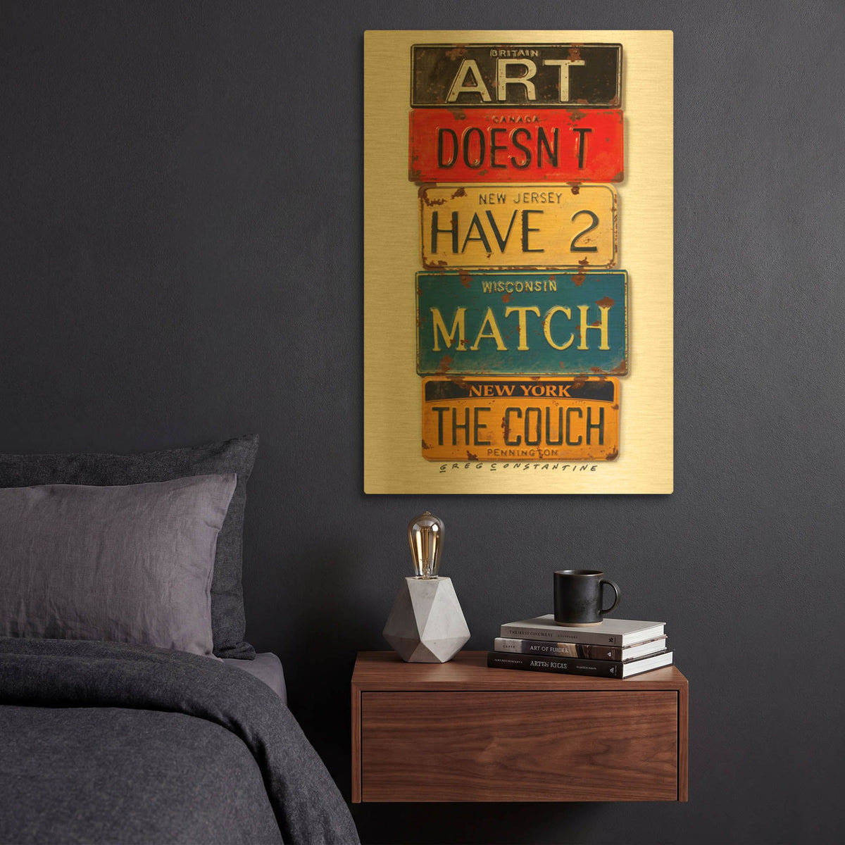 'Pennington Match The Couch' By Gregory Constantine Gold Metal Wall Art