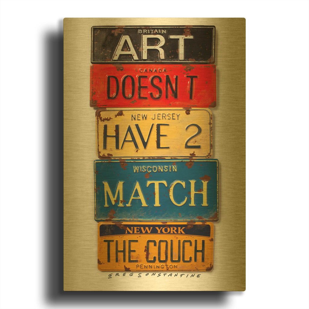'Pennington Match The Couch' By Gregory Constantine Gold Metal Wall Art